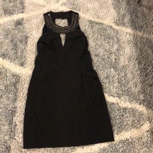 Black Akira Chicago Dress with Embellished Collar